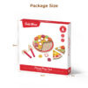 Pretend play mini cutting wood toys pizza cutter oven wooden pizza toy for toddler
