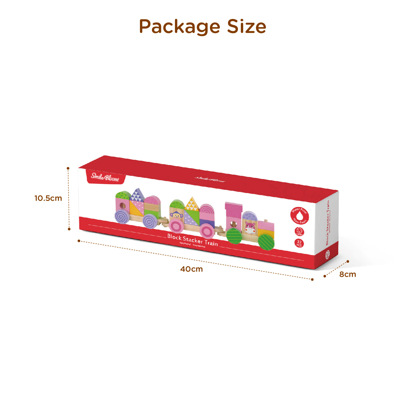 Three quarters toddler early educational walking wooden pull along animal block wooden pulling train - Image 7