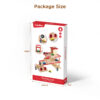 Preschool family gift children storey building wooden toys parking wooden toy car garage