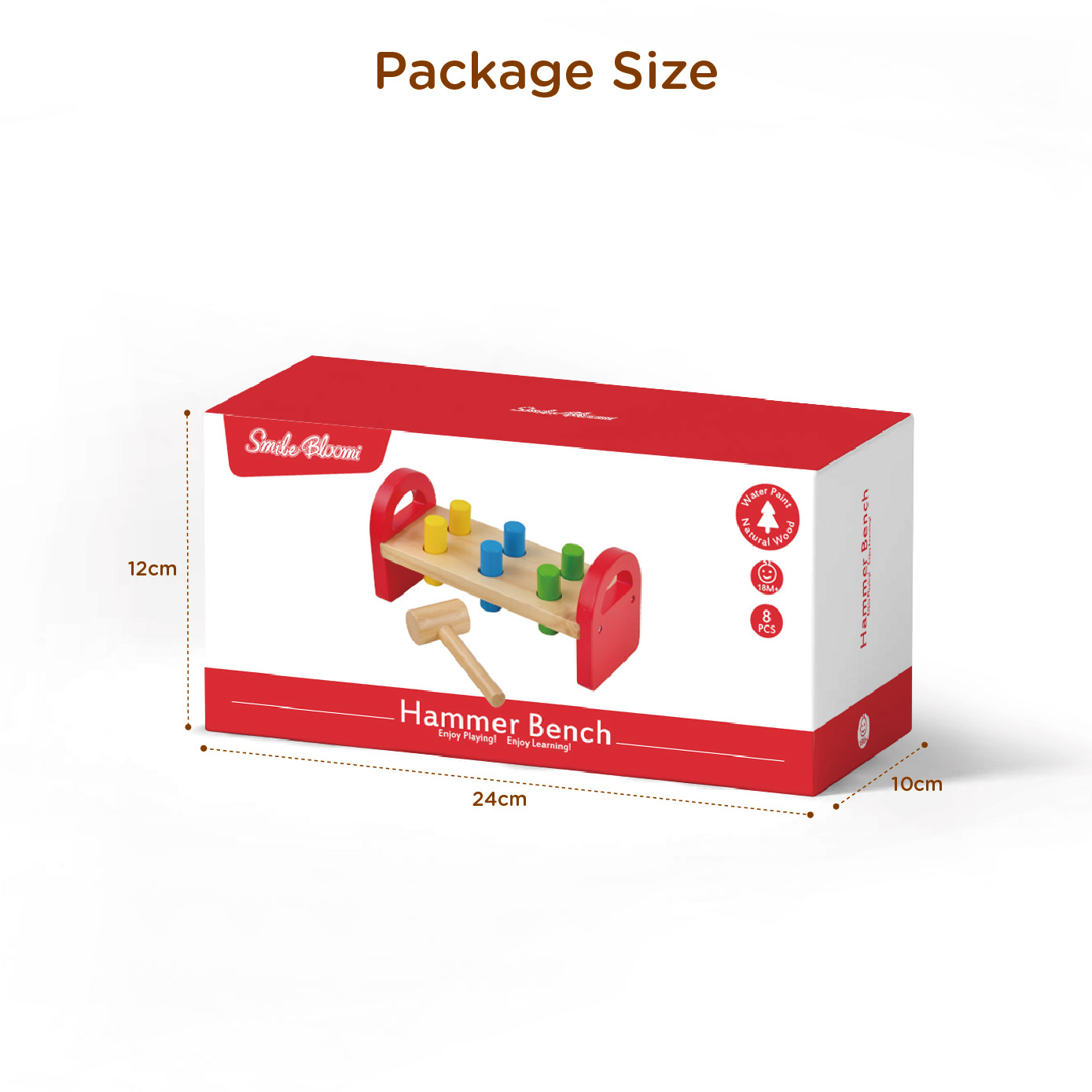 Custom High Quality Wooden Block Pounding Bench Wooden Piling Table Building Blocks Hamster Game Table - Image 5