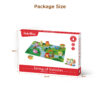 Wood Animal Beads Lacing Game With Scene For Babies