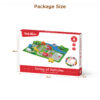 Intelligent 2 in 1 beads stringing montessori jumbo wooden city car shape lacing beads toys for kids