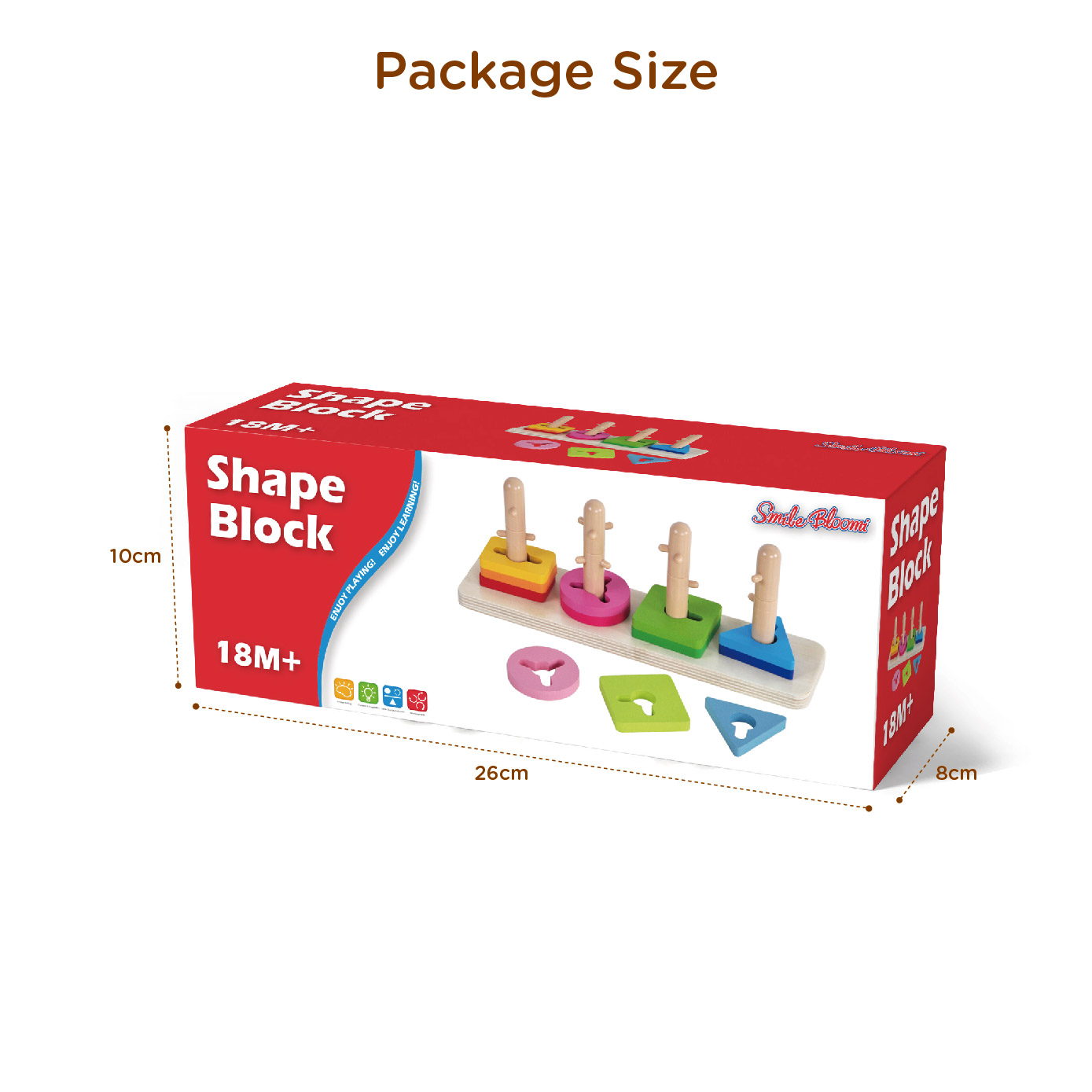 Custom Safety Size Kinderspielzeug Educational Shapes Sorting Game Wood Toys Wooden Shape Black For Kids Montessori - Image 5
