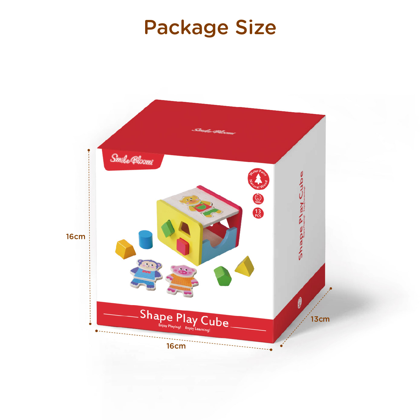 Intelligent Educational 2 In 1 Wooden Block Cubes And Jigsaw Puzzle Changing Box - Image 6
