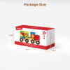 Educational montessori train game personalisable kids baby toys railway pull wooden train for children