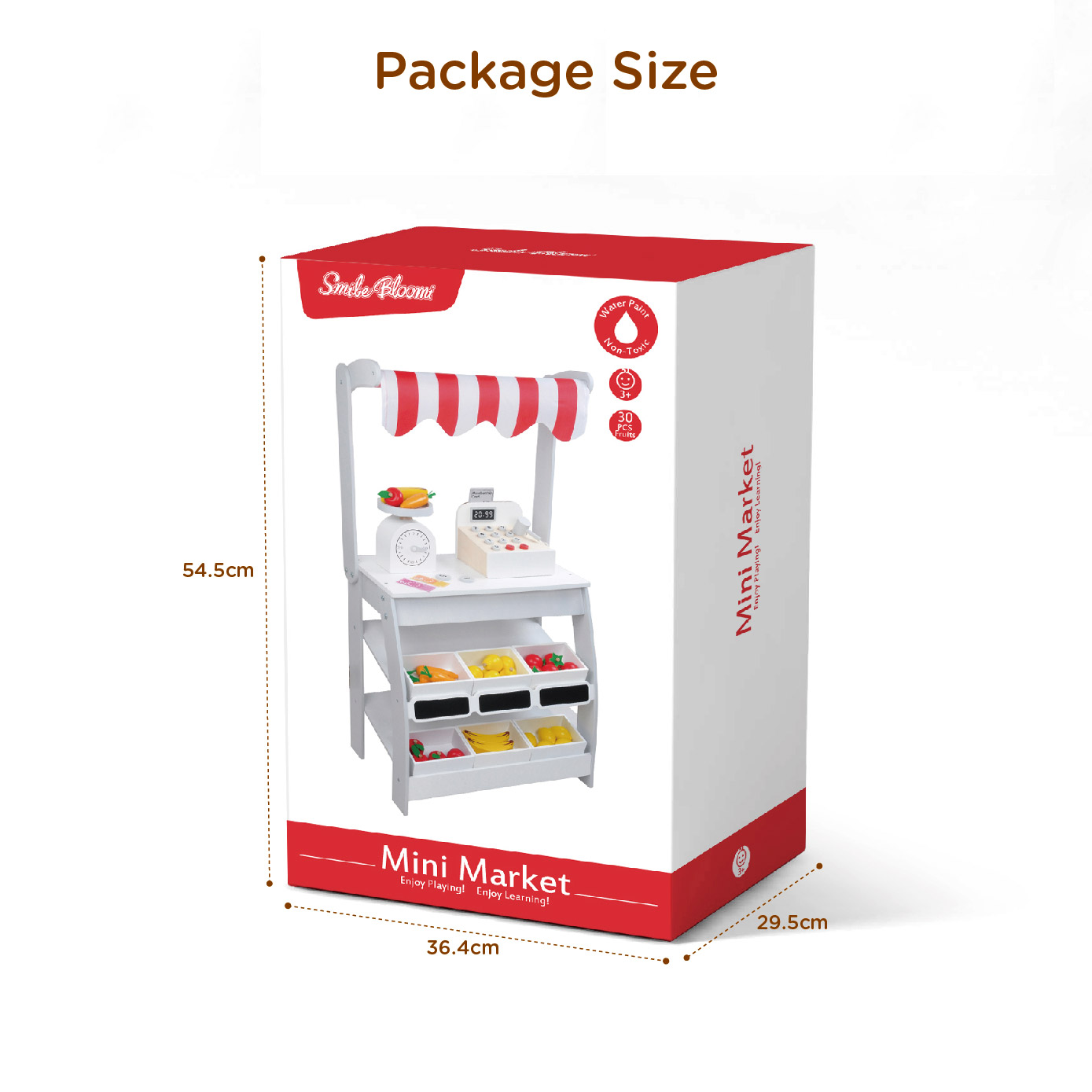 Kids Mini Market Play Set Wooden Military Toys Mini Shop Play Set Toy For The Kids Pla - Image 5