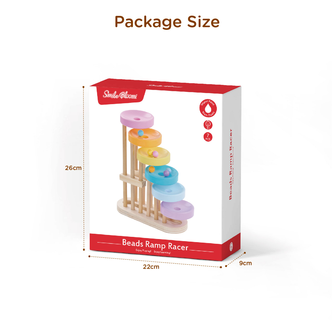 Educational toys popular trend early learning step shape colorful MDF pine wood ball game - Image 5