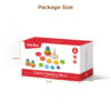 Toddler learning toys  rainbow tower ring educational baby learning wood stacking ring toy