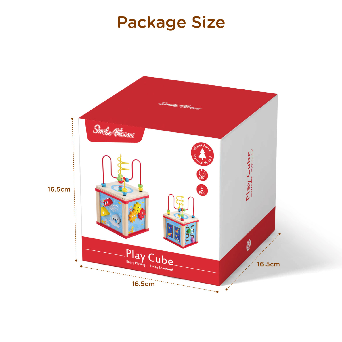 5 Pcs educational toys magnetic labyrinth string bead maze toy wooden activity cube - Image 4