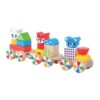 whole sale stacking building blocks training puzzle wooden toy train for children
