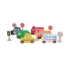 New Design Play Wooden Educational Traffic Sign Small Montessori Transportation Wooden Car Toy