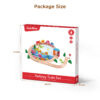 Educational learning ocean animal pattern 40pcs round railway road toys wooden train track set