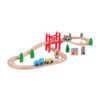 37pcs DIY racing tracks puzzles railway montessori magnetic set wooden toy train for children