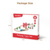 37pcs DIY racing tracks puzzles railway montessori magnetic set wooden toy train for children