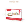 kids natural high quality educational wooden railway toy train set