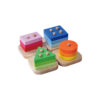 Kids early shape cognitive toys  geometry column puzzle matching shape stacking wooden geometric blocks
