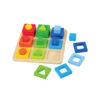 Colorful educational montessori shape stacking sorting wooden blocks puzzles toys for toddlers
