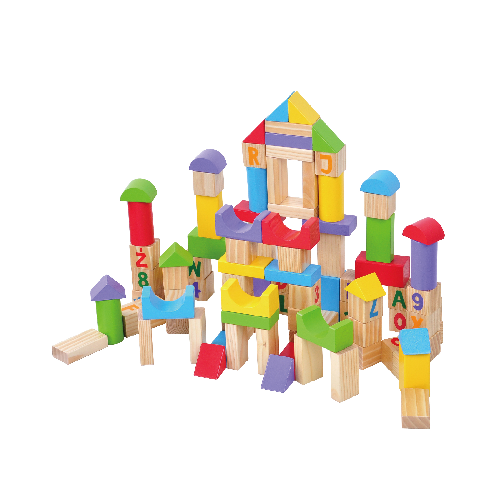 Montessori educational wooden intelligent wooden cubes wood building blocks toy - Image 3