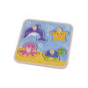 Montessori Kids Toys Cartoon Sealife Animal Vehicle Wood Hand Grab Board Diy Educational Wooden Peg Puzzles