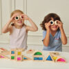 Wooden Building Blocks Rainbow Stacker Toys Wooden Blocks Stacking Game Cubes Blocks Construction toys
