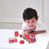 Hot Sell Wooden Kid's Car Wood Blocks Toy with Wheels for kids