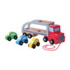 Wooden car carrier truck trailer excavator low loader toy
