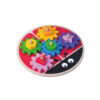 Water paint safely ladybug shaped rotating top game wooden gear toys