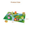Wood Animal Beads Lacing Game With Scene For Babies