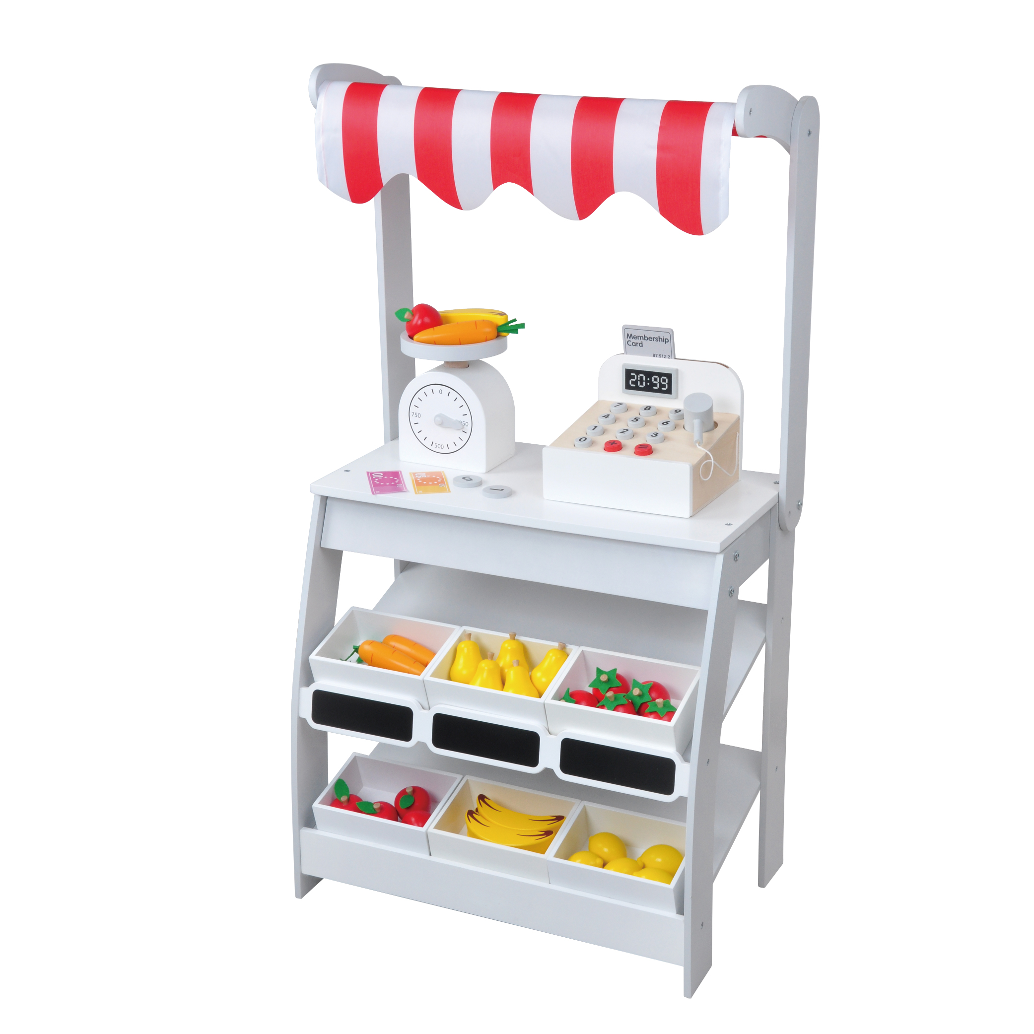 Kids Mini Market Play Set Wooden Military Toys Mini Shop Play Set Toy For The Kids Pla - Image 2
