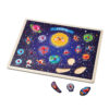 Montessori Educational Wooden Intelligent Wood Space Theme Shaped Peg Puzzle Toy