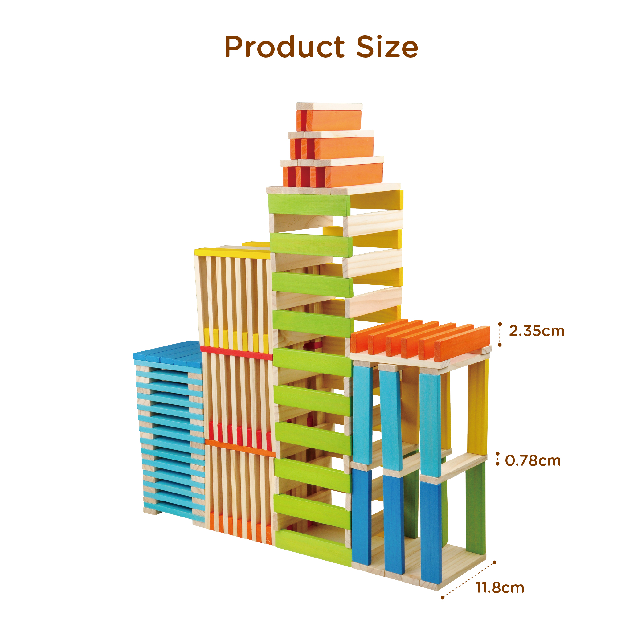 300PCS Colorful Educational Kids Toys Wooden Stacking Blocks Track Ball Building Block Wooden Toys - Image 4