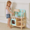 Custom wooden pink kitchen toy amazon hot early childhood education wooden happy kitchen toys cooking