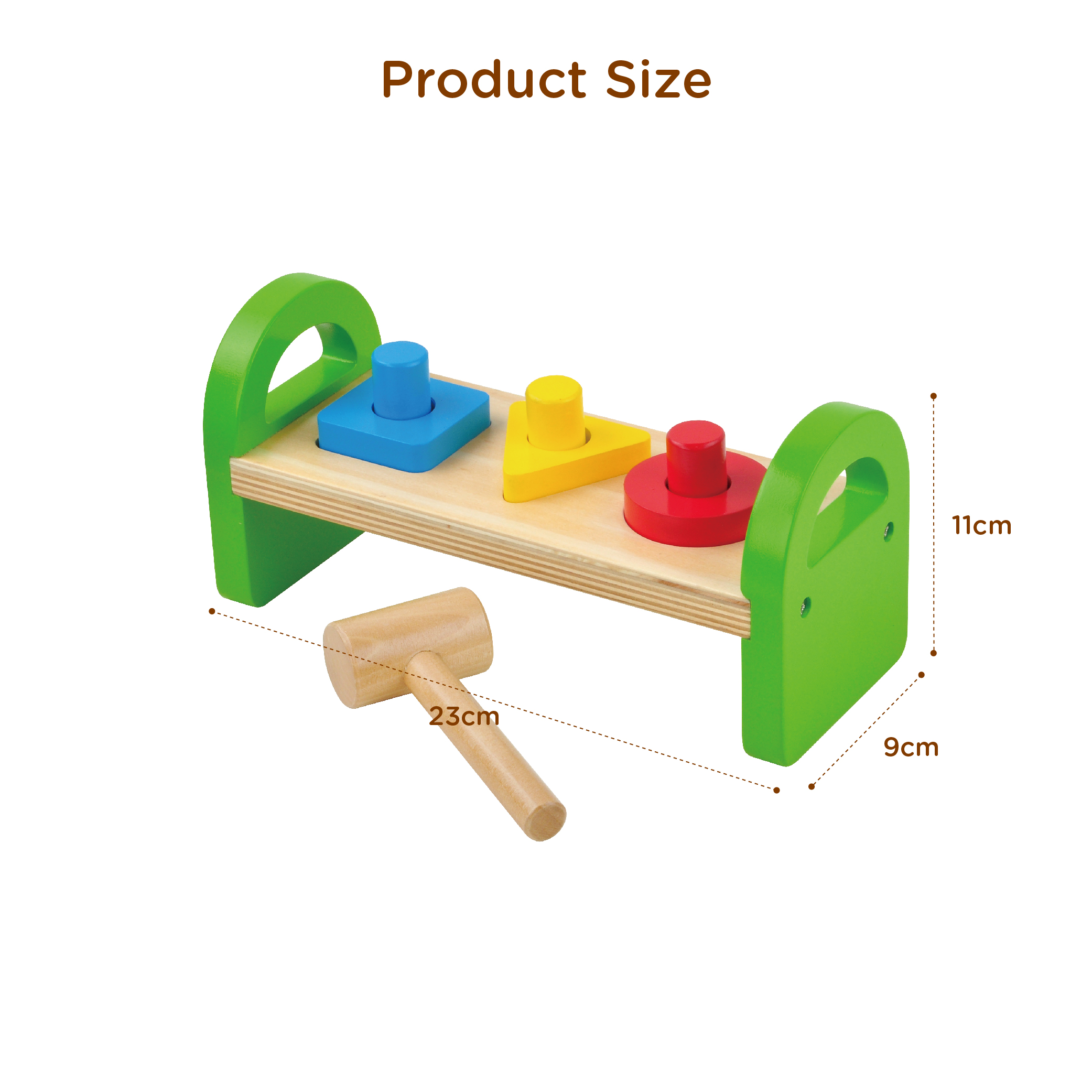 Classical Hot Sell Wood Mini Wooden Hammer Toys - Image 3