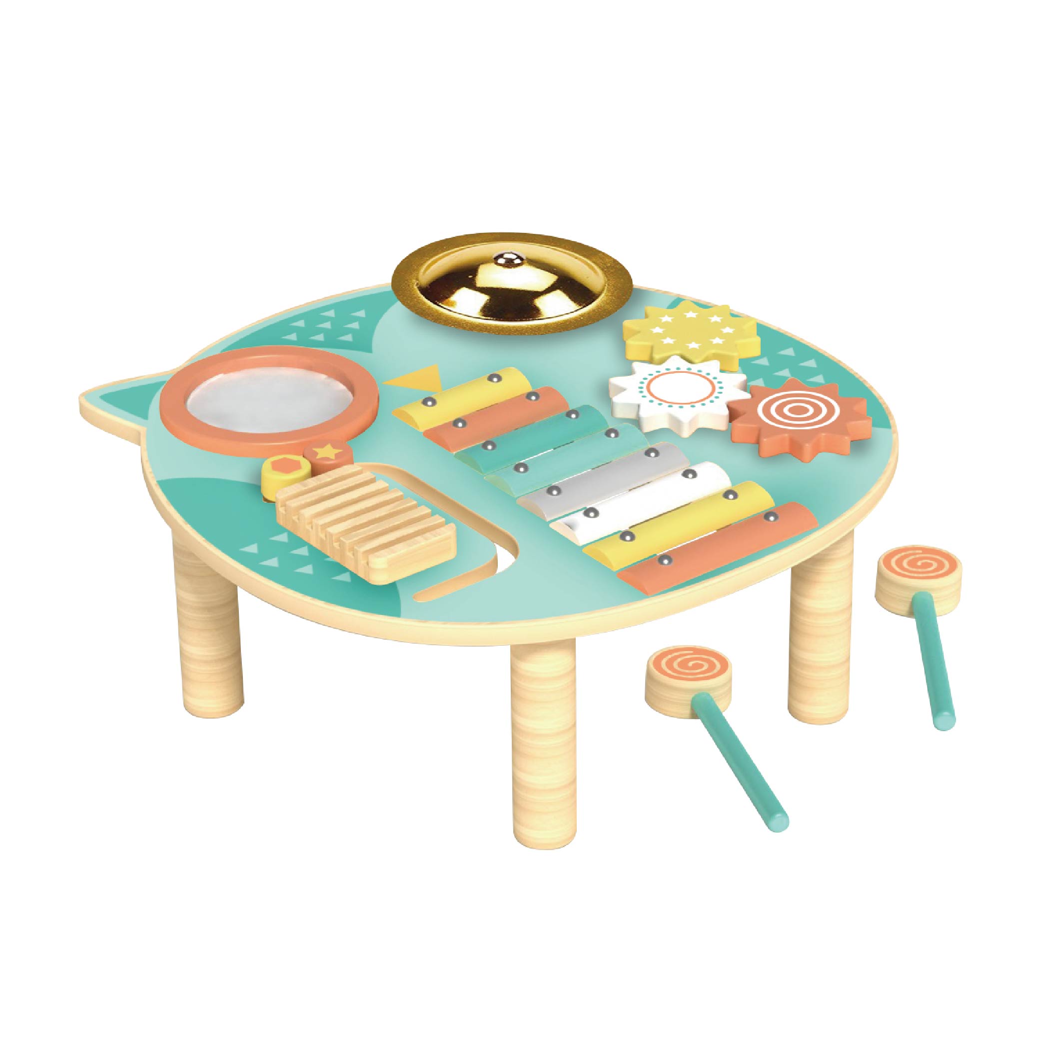 wholesale Kids Wooden Musical Instruments table Toy learning baby activity table - Image 2