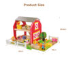 Children education wood animals farm house custom kids wooden toys 2022 farm house toys