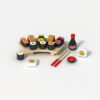 Hot Selling Cutting Food Cooking Set Wooden Toy Japan Salmon Sushi Toys Fish Kitchen Toys For Kids