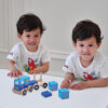Wholesale Solid Wooden Color Car Children'S Educational Learning Cognitive Infants Car Toys