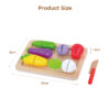 Kids Kitchen Toys Children Wooden Cutting Board And Food Toy Set Food Role Play Pretend Play with Wood Tray Educational