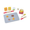 Baby Pretend Play Wood Wooden Kitchen Toys Simulation Oven Toasters Baking Kit Game Toys