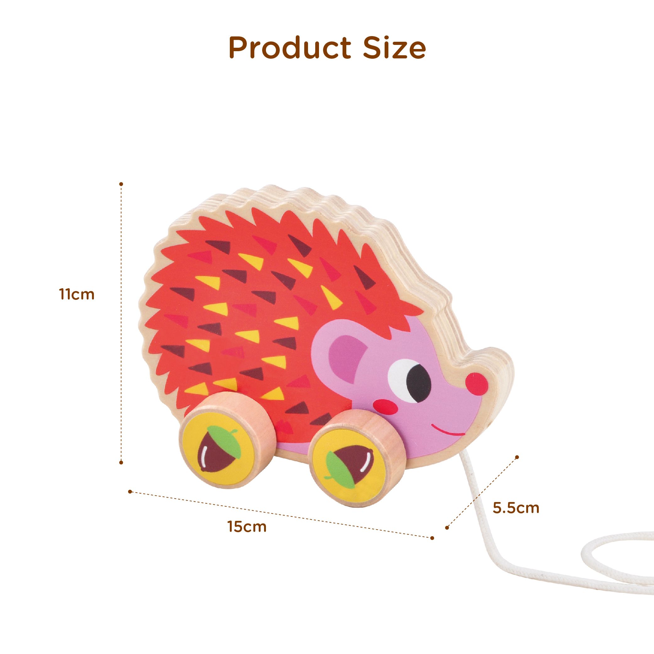 Montessori Toys Animal Shape wooden Pull Along Toy - Image 3
