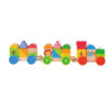 Colorful preschool wooden kids train toys educational stacking train children wooden toy