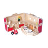 Educational baby wooden farm house toy 1:12 wooden diy miniature dollhouse