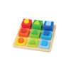 Colorful educational montessori shape stacking sorting wooden blocks puzzles toys for toddlers