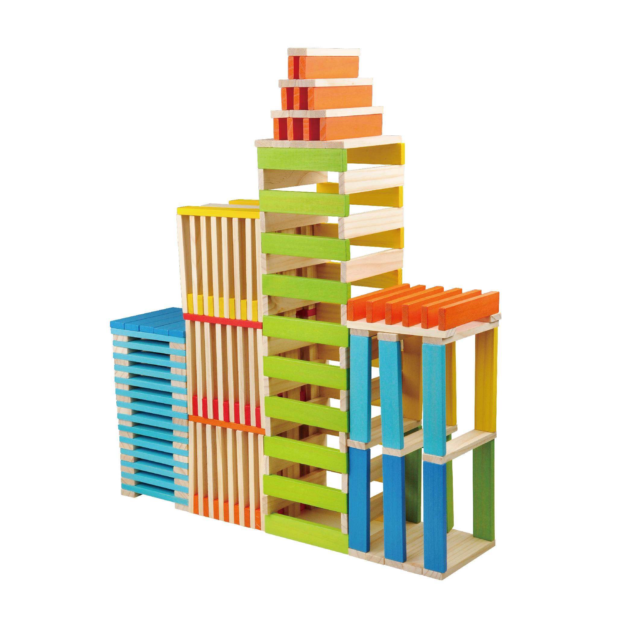 300PCS Colorful Educational Kids Toys Wooden Stacking Blocks Track Ball Building Block Wooden Toys - Image 3