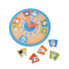 Pieces Educational Digital Colorful Jigsaw Number Clock Puzzle Wooden Education Kids Toys for Children