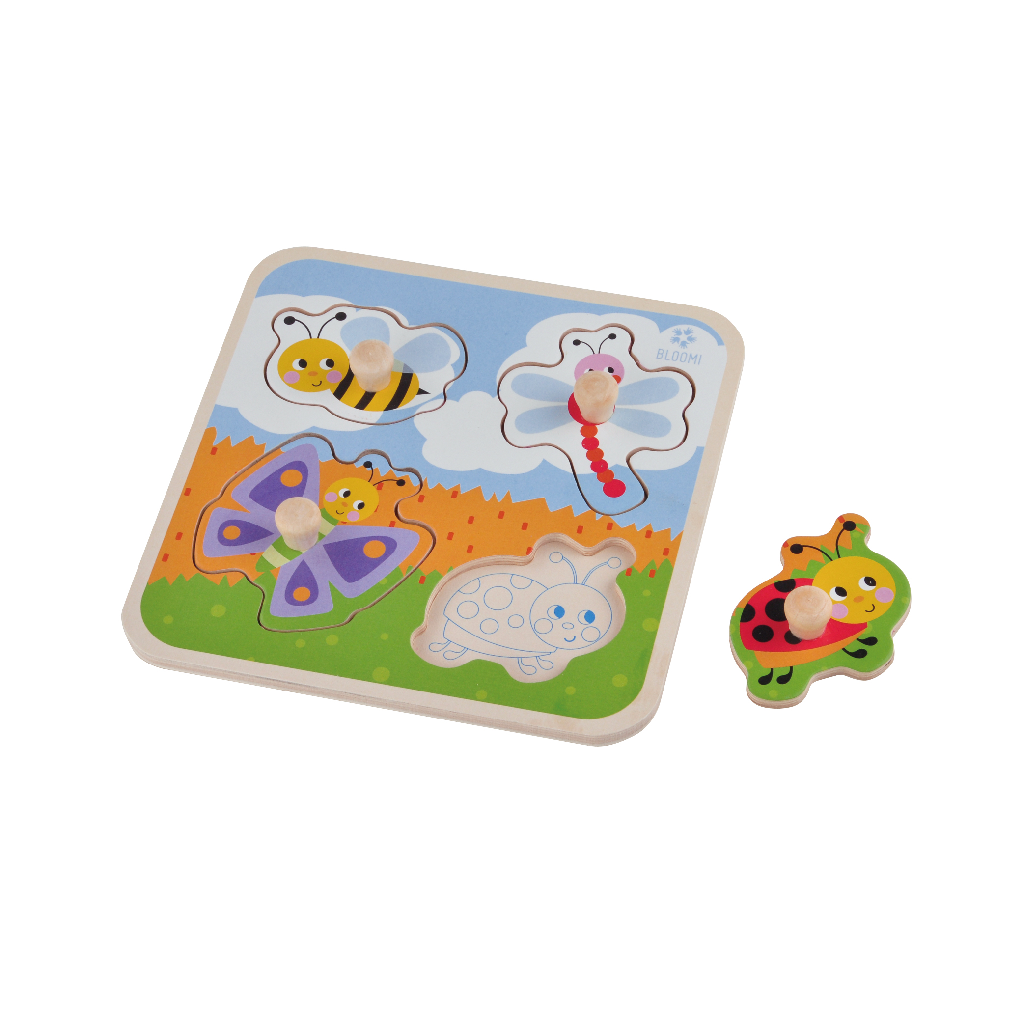 Baby wooden pegs hand-grabbing board early education toys wooden puzzle - Image 2