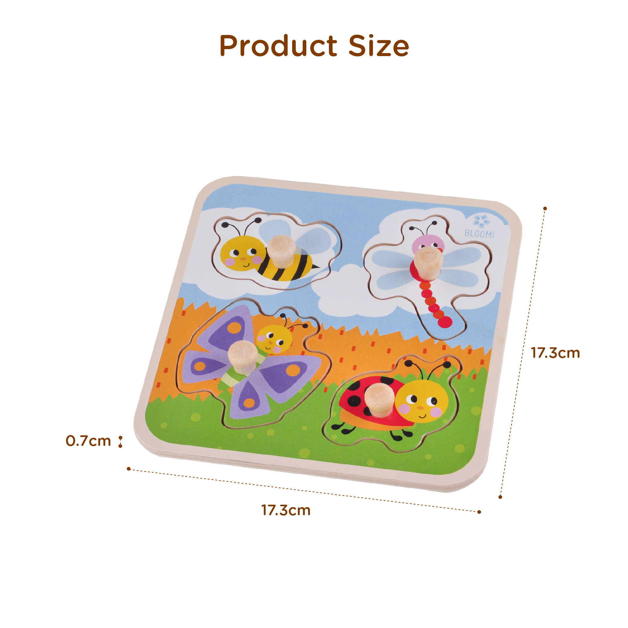 Baby wooden pegs hand-grabbing board early education toys wooden puzzle - Image 4