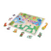 Wooden Plywood And Pasted Paper Large Animal Zoo Peg Puzzle In Toys For Toddler