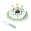 Hot Sell Wooden Strawberry Pin Sweet Dessert Set Pretend Food Toy Birthday Cutting Wood Cake Toy