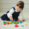 Colorful preschool wooden kids train toys educational stacking train children wooden toy